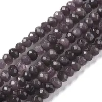 Dyed Natural Malaysia Jade Rondelle Beads Strands