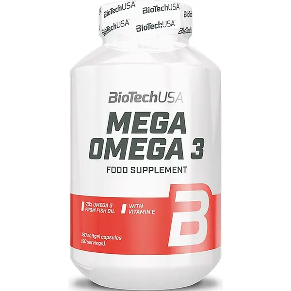 BioTechUSA Mega Omega 3 podpora správného fungování organismu 180 cps