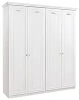Štvordverová šatníková skriňa ema - biela