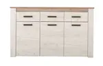 Široká komoda henry - dub biely/dub šedý