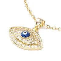 Clear Cubic Zirconia Evil Eye Pendant Necklace