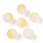 Frosted Baking Painted Crackle Glass Beads with Glitter Powder