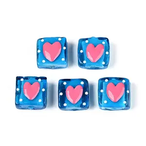 Handmade Spray Painted Lampwork Beads