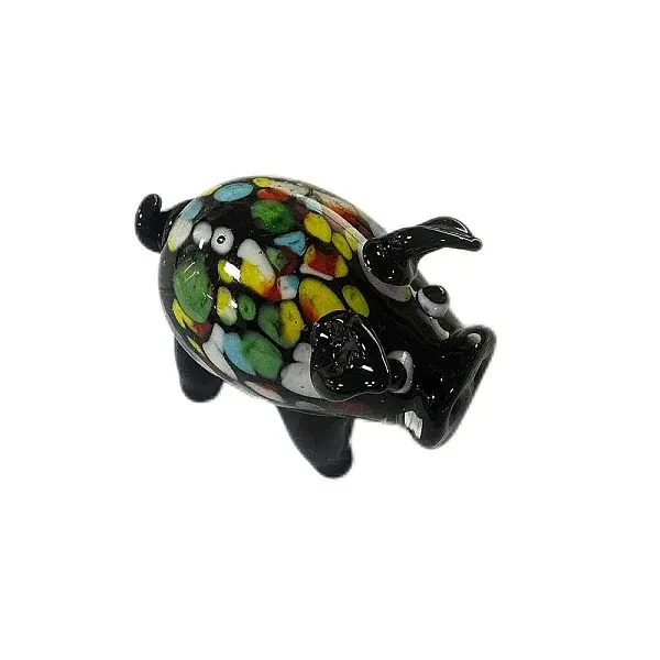 Handmade Lampwork 3D Pig Figurines
