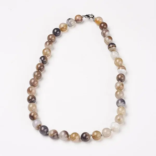 Natural Dyed Agate Beads Necklaces
