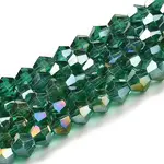 Transparent Electroplate Glass Beads Strands