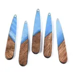 Opaque Resin & Walnut Wood Pendants