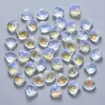 Transparent Spray Painted Glass Beads
