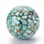 Synthetic Turquoise and Brass Line Regalite/Imperial Jasper/Sea Sediment Jasper Display Decorations