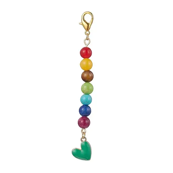 Alloy Enamel Heart Pendant Decorations