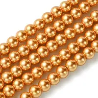 Eco-Friendly Dyed Glass Pearl Beads Strands