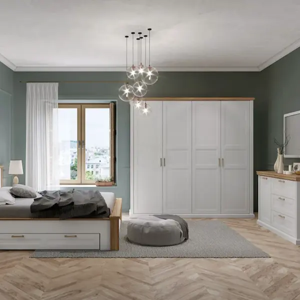 Ložnice 160 artis - bílá/ořech pacific