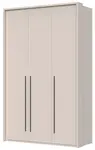 Třídveřová šatní skříň s rámem baptiste - béžová