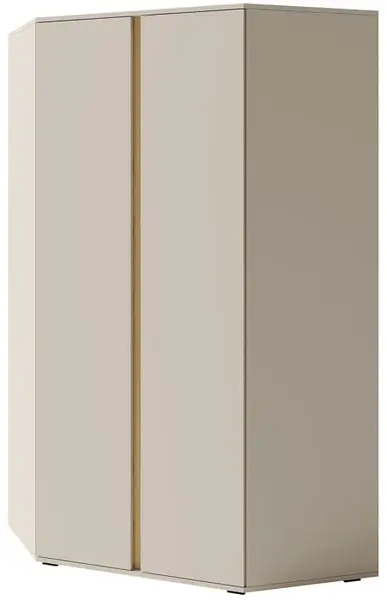 Rohová šatní skříň hailee - béžová/dub olejovaný