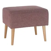 Taburet samy - starorůžová/buk