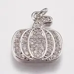 Brass Micro Pave Cubic Zirconia Charms
