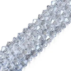 Electroplate Transparent Glass Beads Strands
