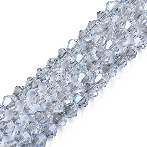 Electroplate Transparent Glass Beads Strands