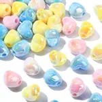 90Pcs 3 Colors UV Plating Opaque Rainbow Iridescent Acrylic Beads