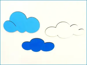 Dekorace na zeď mráčky 30cm