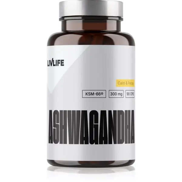 LivLife Ashwagandha KSM-66® kapsle pro psychickou pohodu 90 cps