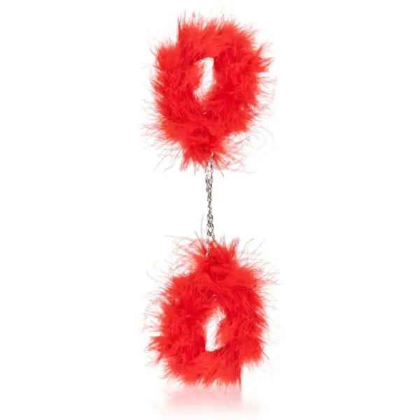 Secret play Handcuffs péřová pouta Red Marabou 22 cm