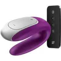 Satisfyer Double FUN párový vibrátor Purple 9,2 cm