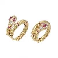 Brass Micro Pave Clear Cubic Zirconia Huggie Hoop Earrings