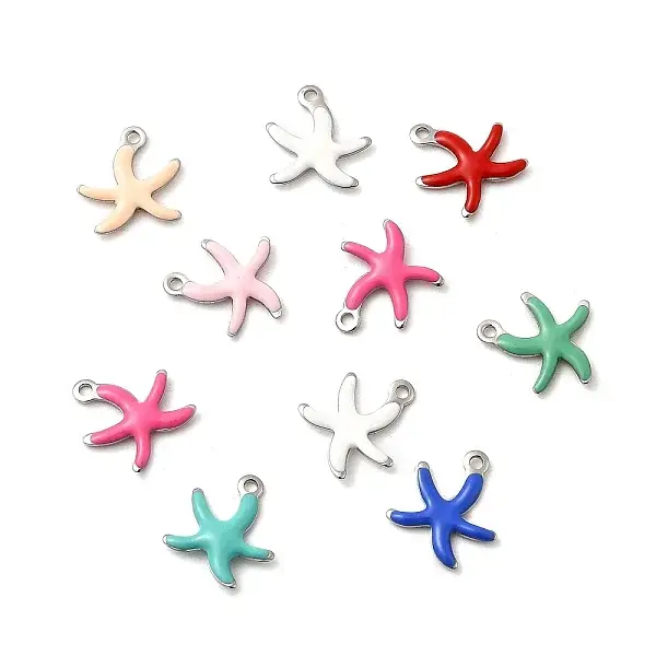 304 Stainless Steel Enamel Charms