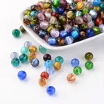 Handmade Silver Foil Glass Beads