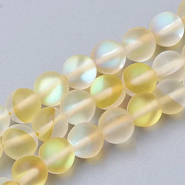 Synthetic Moonstone Beads Strands