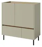 Malá kombinovaná komoda hailee - zelená/dub písečný