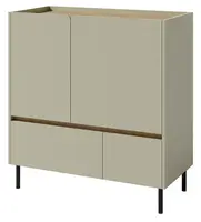 Malá kombinovaná komoda hailee - zelená/dub písečný