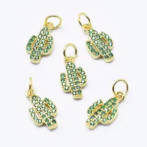 Brass Cubic Zirconia Charms