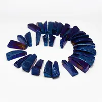 Electroplated Natural & Dyed Agate Bead Strands