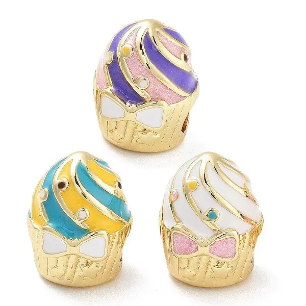 Cake Rack Plating Brass Enamel Beads