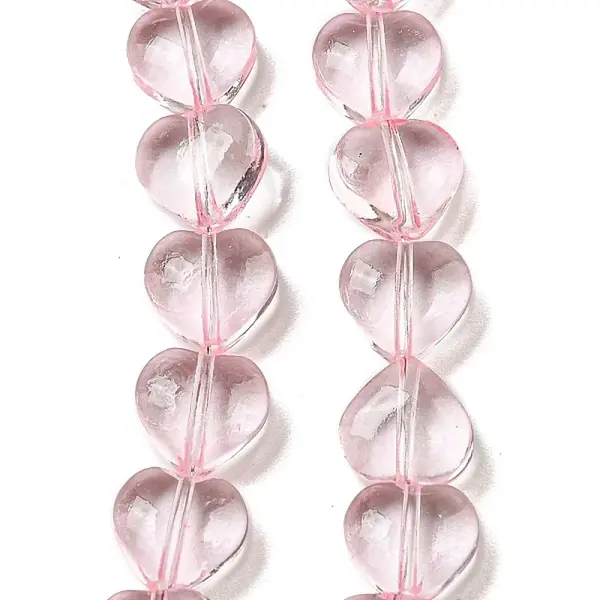 Baking Paint Transparent Glass Beads Strands