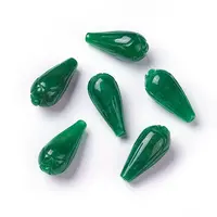 Natural Myanmar Jade/Burmese Jade Half Drilled Beads