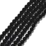 Synthetic Black Stone Beads Strands
