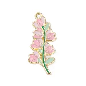 Light Gold Plated Alloy Enamel Pendants
