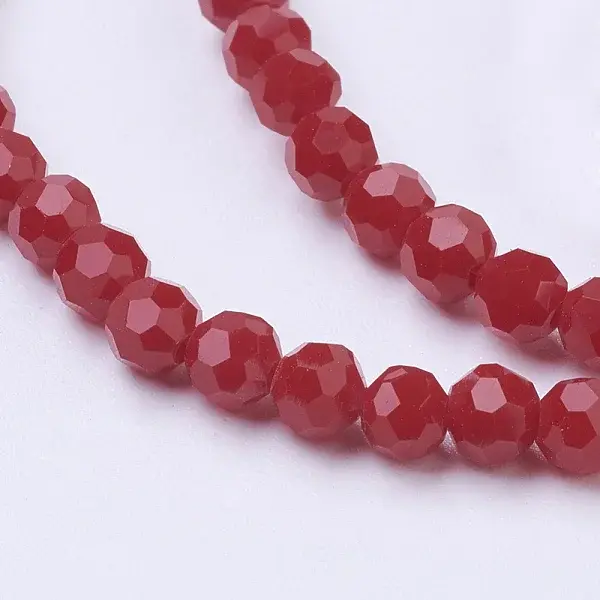 Faceted(32 Facets) Glass Beads Strands