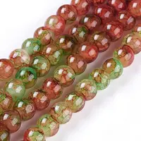 Spray Painted Glass Beads Strands