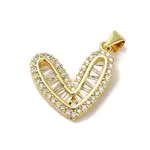 Brass Micro Pave Cubic Zirconia Pendants