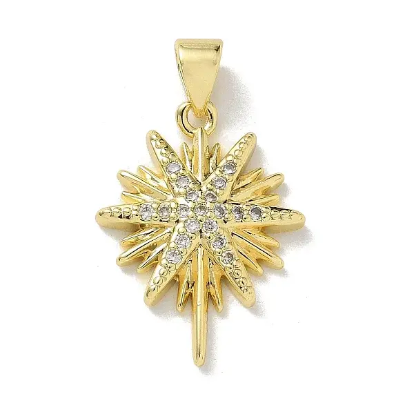 Brass Micro Pave Cubic Zirconia Pendants