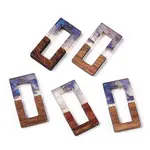 Transparent Resin & Walnut Wood Pendants