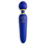 ROMP 2v1 ROMP FLIP Wand Massager masážna hlavica a vibrátor Blue 22,5 cm