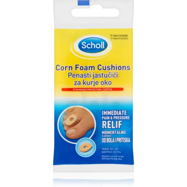 Scholl Corn Foam Cushions ochranný vankúšik na kurie oká a mozole 9 ks