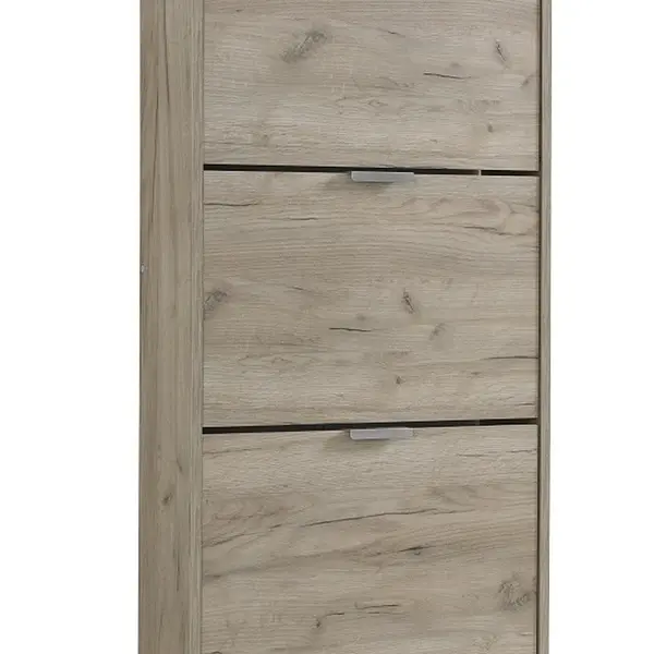 Výklopný botník 3-dvířkový vincent - dub šedý