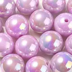 UV Plating Rainbow Iridescent Acrylic Beads