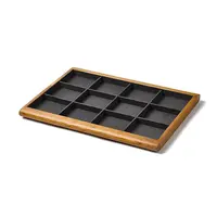12-Slot Wood with Velvet Jewelry Trays